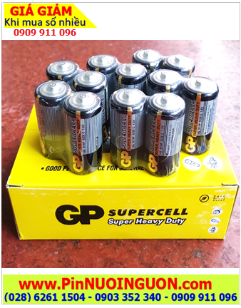 COMBO 01hộp 12vỉ=24viên Pin trung C 1.5v GP Supercell R14S-2S2 Super Heavy Duty _Giá chỉ 169.000/Hộp 24viên